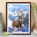 5D DIY Teemantmaaling Lumi kollakaspruuni ristpistega komplekt Mosaiik Teemanttikandid Roos T&auml;is&uuml;mmargune/ruudukujuline puur Kodukaunistus Round 30x40cm