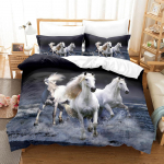 3D hobuste tekikate ja padjap&uuml;&uuml;r 2/3 t&uuml;kki k&otilde;rglahutusega digitaaltr&uuml;kitud loomade allapanu AU180 * 210 t&auml;issuuruses pehme kodukaunistus Baby 100x135cm