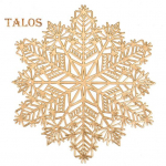 Tassialuse kruusipadi &Otilde;&otilde;nes disain Libisemisvastane Dekoratiivne j&otilde;ulude lumehelvestega lauamatt Platmati kaunistus kuldne