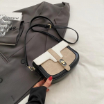 V&auml;ikesed PU-nahast Crossbody kotid naistele, naistele, 2024. aasta talvemood, lihtne sadulakott Naiste k&auml;ekotid ja rahakotid sinine