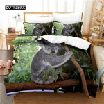 Armas Koala voodipesukomplekt Tekikottide komplekt 3D voodipesu Digitr&uuml;kiga voodipesu Queen-suurusega voodipesukomplekt Moekujundus Puhast puuvillast kolmeosaline komplekt EU single(135x200cm)