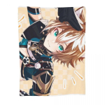 Gorou Genshin Impact Game tekk fliis s&uuml;gis/talv hingav &uuml;lipehmed tekid voodipesu jaoks Kontori pl&uuml;&uuml;s &otilde;huke tekk 75x100cm 30x40inch