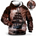 Vintage kapuutsiga dressipluus Meeste kapuutsiga graafiline T-s&auml;rk 3D-prindiga pullover Suurem&otilde;&otilde;dulised meester&otilde;ivad Meeste s&uuml;gisene t&auml;navariided 2XL