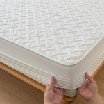 Sojaoakiust paks madratsikaitse kate kahele/kahekohalisele/t&auml;is-/kuning-/kuninglikule voodile Puuvillane elastne voodilina pehme voodikatte 80x200x30cm