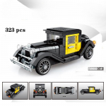 Linna mehaaniline klassikaline auto MOC mudelklotsid k&otilde;rgtehnoloogilised klassikalised kabriolett v&otilde;idus&otilde;iduauto ehitusplokid m&auml;nguasjad lastele