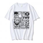 Yungblud Print T-s&auml;rk Unisexi WoUnisex Oversize O-kaelusega l&uuml;hikeste varrukatega Teeriided Hip-hop T-s&auml;rk Graafiline Unisex T-s&auml;rgid T&auml;navar&otilde;ivad S