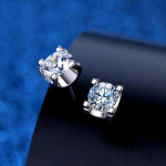 P&auml;ris VVS Moissanite Stud K&otilde;rvar&otilde;ngad 925 Sterling Silver 1ct 2ct Lab Teemantk&otilde;rvar&otilde;ngad Naistele Meestele Kingitus peened ehted 0.5ct D Color