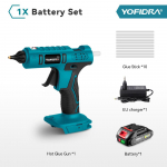 100 W juhtmeta elektriline kuumsulamliimi p&uuml;stol 11 mm liimipulk kunsti jaoks DIY majapidamises kasutatavate elektriliste remondit&ouml;&ouml;de t&ouml;&ouml;riist Makita 18 V aku jaoks 1 Battery Set A