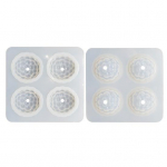 3D vaarika silikoonvorm 4 s&uuml;vendiga korduvkasutatav toidukvaliteediga k&uuml;psetusvorm meisterdamiseks magustoitude mousse-&scaron;okolaadi jaoks