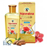 Navratna Gold Ayurveda &otilde;li | Mittekleepuv ja mitterasvane | Mahe aroom| Mandlite ja 9 Ayurveda &uuml;rdi headus 200ml