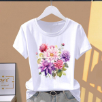 (Aasia suurus) Graafiline T-s&auml;rk Casual T Butterfly 90ndate stiilis armsad r&otilde;ivad, naiste vabaaja naiste top Moodne l&uuml;hikeste varrukatega T-s&auml;rk S