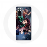 Coque pour Xiaomi Redmi Note 10 Pro Tanjiro Nezuko et Inosuke Slayer Kimetsu no Yaiba Manga