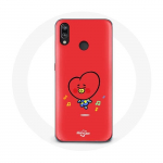 Coque pour Huawei P20 Lite BTS Bangtan Gar&ccedil;ons BT21 TATA V Fond Rouge