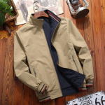 Kevadsuvine meeste &uuml;mberp&ouml;&ouml;ratava kaelusega vabaaja jope XXXXL khaki