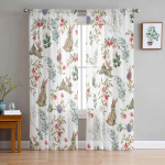 Akvarell j&auml;neslilled lihav&otilde;ttep&uuml;hade t&uuml;lli voile kardinad magamistoas elutuppa akna kardinad l&auml;bipaistvad kardinad organza kardinad 135W x 114H(cm)