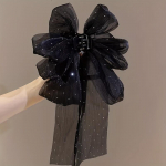 Suur elegantne liblikas vibu juukseklamber naistele ja t&uuml;drukutele &ndash; sobib s&otilde;brap&auml;evaks, magus &uuml;hev&auml;rviline, vastupidav plastik, &uuml;hes t&uuml;kis must