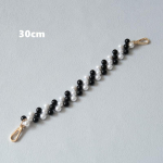 Uue moe naise k&auml;ekoti aksessuaaride osad must valge akr&uuml;&uuml;list p&auml;rlivaigust kett Luksuslik kotirihm Naiste vanad siduriketid 30CM