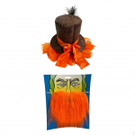 Top Hat with Hair Unisex Photo Props Dress up Supplies for Carnival Rave Headdress