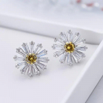 BELLA BOX V&auml;ike Daisy Element Temperament Lihtne Lille K&otilde;rvar&otilde;ngad Uus Mood L&otilde;una-Korea V&otilde;rk Punane K&otilde;ik Sobivad K&otilde;rvar&otilde;ngad a pair plaatina