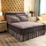Crystal Velvet pitsist voodi seelik paksendatud soe tepitud voodikate madrats kaitsekate 1,5 M1,8 M 2,0 200*220cm 3pcs