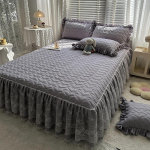 Uus puuvillane pitsiga tepitud voodilina seelik kolmeosaline printsessi stiilis pitsist voodikate 180*200cm 3pcs