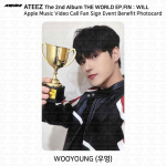 ATEEZ THE WORLD EP.FIN KAS Apple Music Video Call Event Benefit Photocard Wooyoung