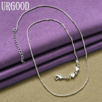 925 Sterling Silver Romantiline s&uuml;damest Madu kett kaelakee Pulma Mood Ehted 45cm