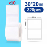 10 rulli NiiMbot B21 B3S sildimasinale tr&uuml;kipaber termosildi paber veekindel &otilde;likindel kaubahinna toidu v&ouml;&ouml;tkood 30x20mm 320pcs