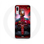 Coque Maniacase pour Samsung Galaxy A30 Lewis Hamilton Ferrari officiel