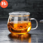 Kontori kuumuskindel klaasist teekohvikruus kaane ja infusiooniga l&auml;bipaistev gh borosilikaatklaasist filtriga teetass veepudel