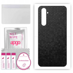 apgo Protective Skin Sticker for the back compatible with Realme X50 Pro 5G, Wrap Film, Foil, Vinyl - Pattern Black Honeycomb