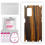 apgo Protective Skin Sticker for the back+sides compatible with Oppo A76, Full Wrap Film, Foil, Vinyl - Pattern Tigerwood