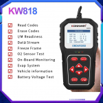 KONNWEI KW818 Autodiagnostikaseadmed OBD2 Toetab CAN J1850 Mootori Veakoodi Lugemine 12V Aku Tester T&auml;iustatud OBD2 Auto Skanner must