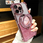 Luksuslik l&auml;ikega pulberv&auml;rvitud telefoni&uuml;mbris koos kiirliivaaluse hoidikuga iPhone 11 12 13 14 15 Pro Max 12 Pro 13 Pro 15 Plus kukkumisvastase pehme TPU kattega iPhone 15 Plus must