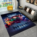 Anime Demon Slaye Area vaip, multifilmi vaibavaip elutuppa, laste magamistoa diivani uksematt, lastem&auml;ngu libisemiskindel p&otilde;randamatt 100x150cm(39x59in)