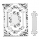 2 tk Taustaraami l&otilde;ikamine, DIY v&auml;ljal&otilde;igete albumi paberkaartide &scaron;abloonivormi valmistamine h&otilde;be