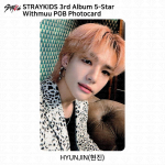 Stray Kids 5-t&auml;rni POB-fotokaart Applemusic Everline MMT Yes24 JYP Withmuu BDM MS Hyunjin - Withmuu