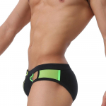 Avatud t&otilde;mblukuga pool vikerkaar, seksikas meeste l&uuml;hike ujumistrikoo meestele surfavate ujumisriided, madala k&otilde;rgusega XXL