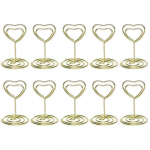 10/15/20 tk Lauanumbri hoidik, s&uuml;damekujuline spiraalne alus, memo fotokaardi koht, alus pulmapeo sisustus 10 pcs kuldne