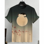 Anime Cat meeste T-s&auml;rk Suvine mood l&uuml;hikeste varrukatega 3D tr&uuml;kiga multikas meeste riided T-s&auml;rk meestele Vintage igap&auml;evased vabaaja topid 6XL