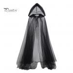 Halloween Cosplay Mantel kummitusv&otilde;rk kapuutsiga pingutusn&ouml;&ouml;r plisseeritud p&otilde;rand pikkus gooti keskaegne esinemine keebid kost&uuml;&uuml;mid karnevali mantel M must