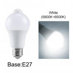 1tk 12V LED liikumisanduri pirn LED valgus PIR anduri pirn l&uuml;litab automaatselt sisse/v&auml;lja majapidamise kehatuvastusega turvavalgusti &ouml;&ouml; verandavalgusti E27 12W White