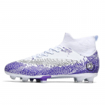 Meeste Jalgpallisaapad Pikad naelad K&otilde;rge pahkluu jalgpallijalatsid AG/TF Kids Outdoor Muru Klambrid Jalgpallisaapad Treening Jalgpallijalatsid 35 lilla