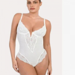 Suures suuruses naiste seksikas pitsist aluspesu Deep V pesu &otilde;huke hingav salendav vormiriietus Tummy Control Butt t&otilde;stev body M