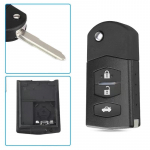 2 nuppu 3 nuppu kaugjuhtimispuldi &uuml;mbris, kokkupandav klapp l&otilde;ikamata teraga Mazda jaoks 3 5 6 3 Buttons