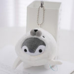 Multikas armas pingviini pl&uuml;&uuml;sist v&otilde;tmehoidja ripats Pehme t&auml;idisega Kawaii loomade v&otilde;tmehoidja koolikoti ripats Auto v&otilde;tmetarvikud sinine