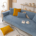 Talvevillane fliisist diivanikate Palus padjad paksud soe, libisemiskindel diivani kate &Uuml;hev&auml;rviline elutoa diivani kaitsekate 30x50cm pillowcase helesinine v&auml;rv