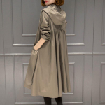 Suvine Korea stiilis &otilde;huke tuulejope naistele, suures suuruses vabaaja ja mugavad riided XL khaki