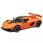 1/24 Sportauto mudel Koenigseggi sulamist Diecast High Simulation Scale M&auml;nguasja tagasit&otilde;mmatavad uksed v&otilde;ivad avada poistele s&uuml;nnip&auml;evakingituste kaunistus oranž