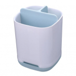 Multifunktsionaalne hambaharjahoidja Korraldaja Kukkumiskindel ja ruumis&auml;&auml;stlik disain Vanity t&ouml;&ouml;pinna jaoks Hoidke oma vannituba korralikuna ja korras helesinine v&auml;rv